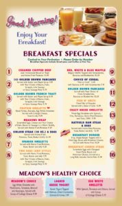 Menu - The Meadows Diner